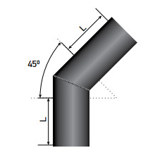 Отвод 2-х сегментный 5-45° D110мм купить со склада в Москве или доставка по РФ