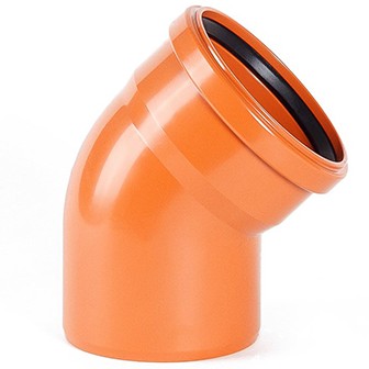 Отвод НПВХ 15° Dn 315 наружная канализация ХЕМКОР