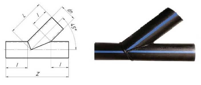 тройник косой