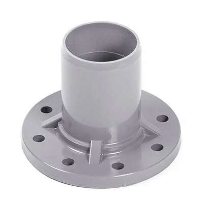 Патрубок гладкий НПВХ Dn 110 с ПВХ фланцем Ду 100 ХЕМКОР