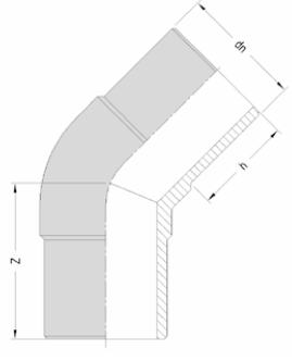 Отвод литой 45 схема.png