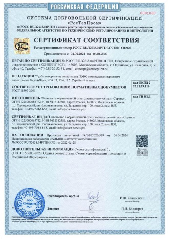 Сертификат соответствия Сертификат соответствия