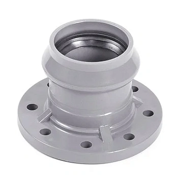 Патрубок НПВХ раструб Dn 160 с ПВХ фланцем Ду 150 ХЕМКОР