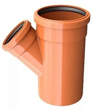 Тройник НПВХ 45° Dn 500*500 ХЕМКОР